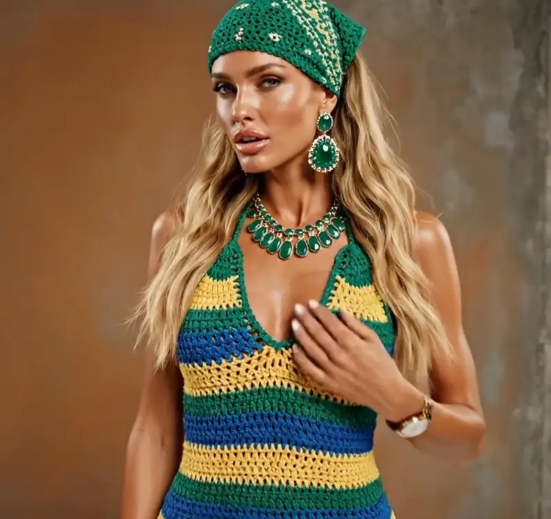 Vestido em Crochet Brasilidades - Imagem 4