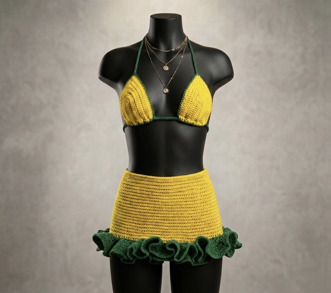 Saia Hexa com Babados