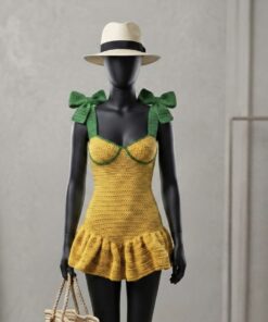Alternative view of Vestido em Crochet Rio