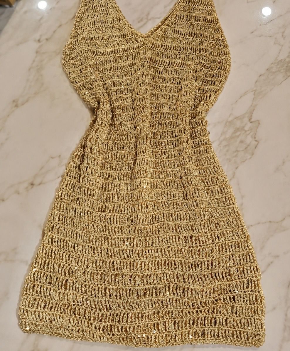 Vestido em Crochet Gold - Imagem 3