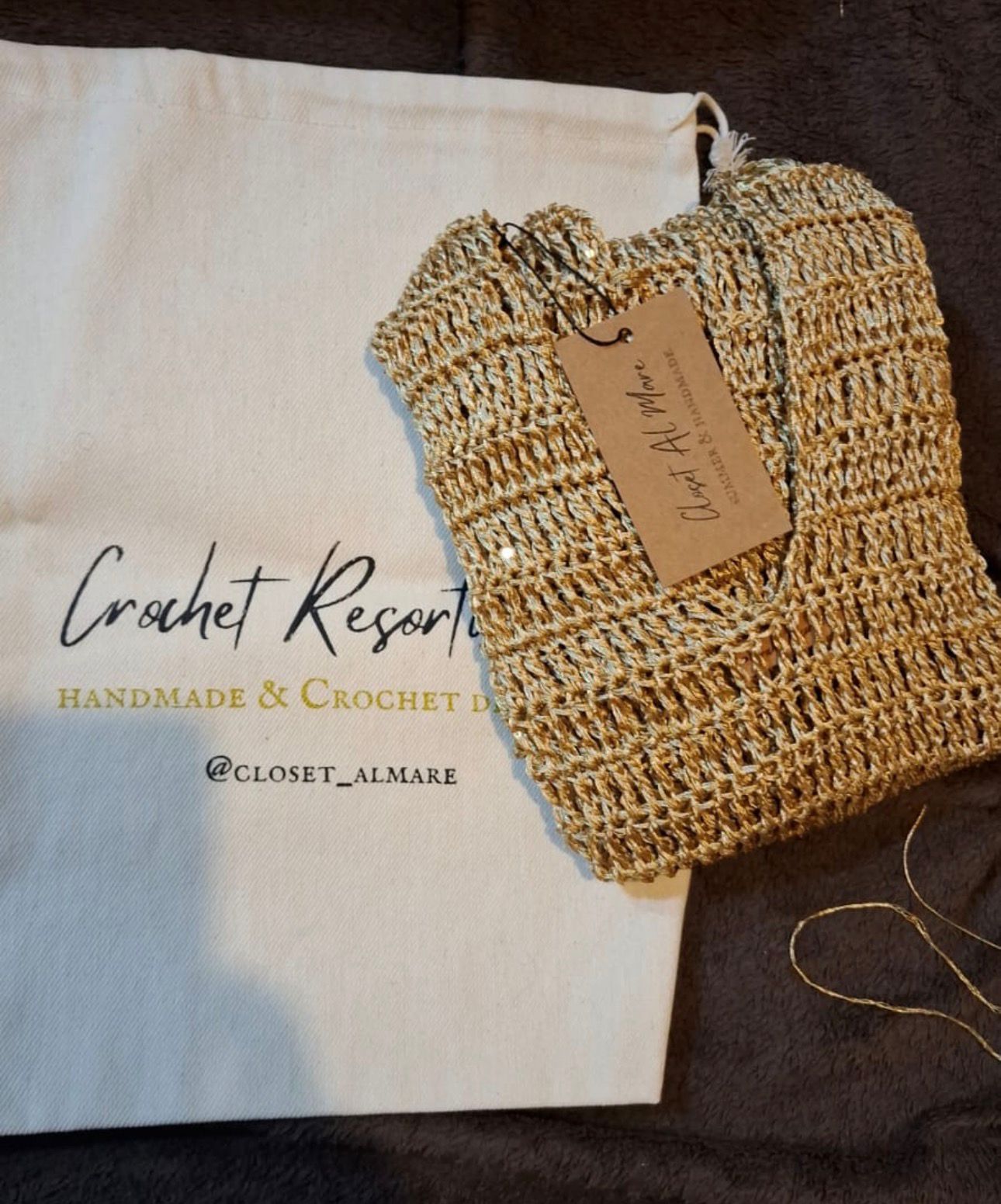 Vestido em Crochet Gold - Imagem 5