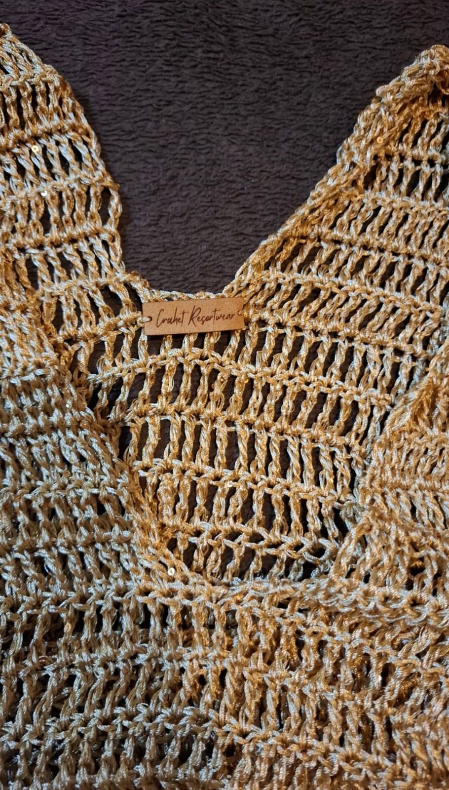 Vestido em Crochet Gold - Imagem 6